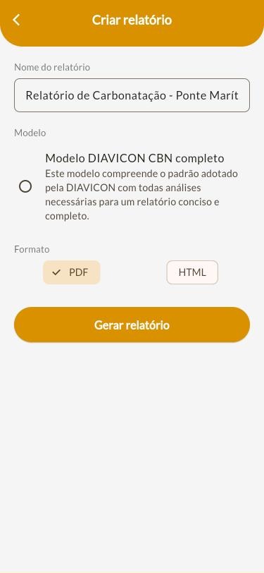 Criar relatório no celular